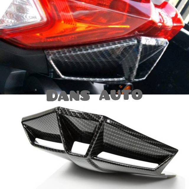 VARIASI NEW N MAX 2020 GARNIS LAMPU STOP / SKID PLAT BLACK CARBON