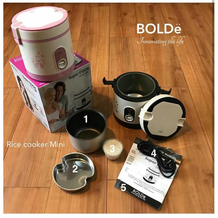 Super COOK Rice CooKeR MiNi 3 In 1 Bolde 0.6L - Original - Free Bubble