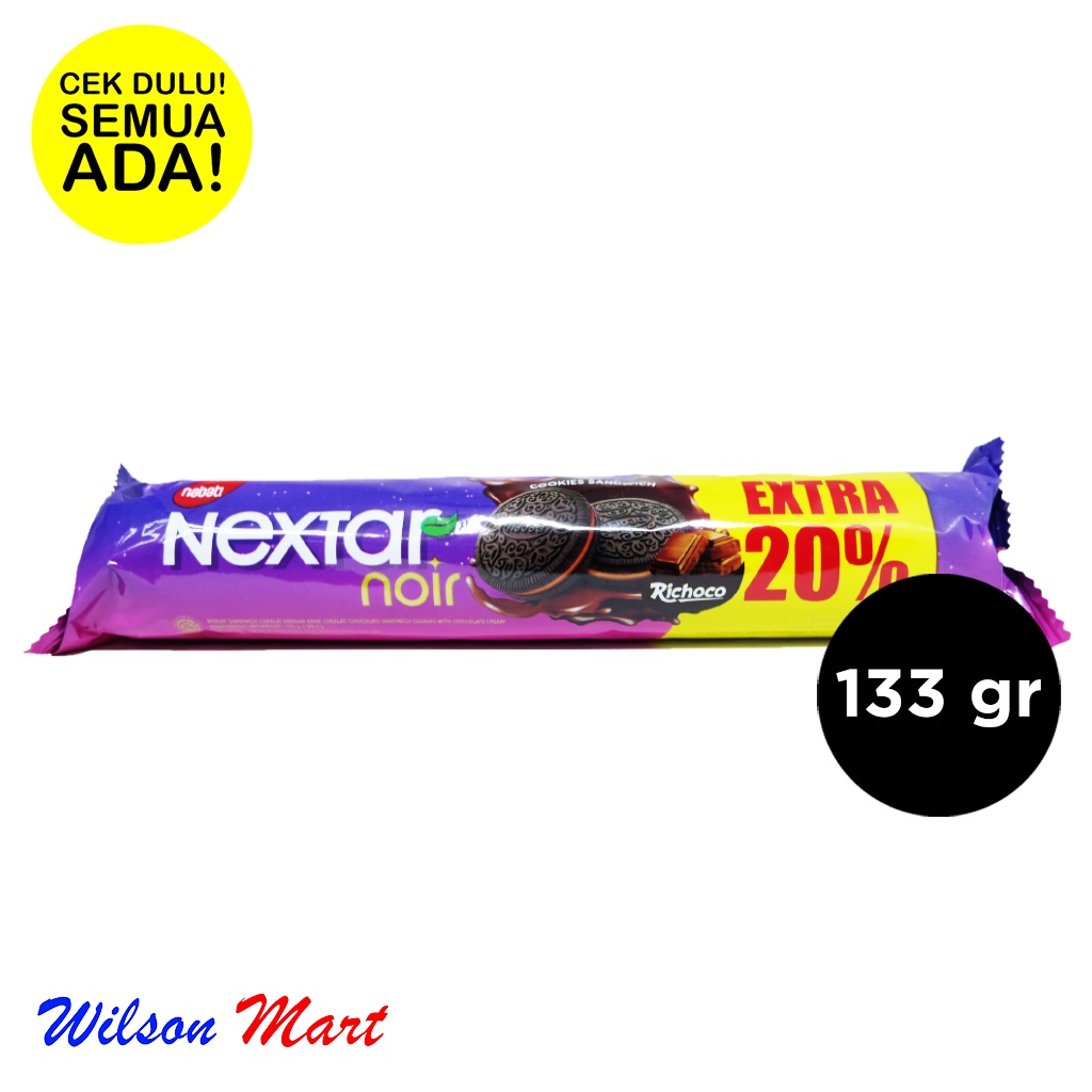 

RICHOCO NABATI NEXTAR NOIR CHOCOLATE COOKIES SANDWICH 133 GRAM