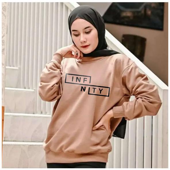 Kaos Lengan Panjang INFINITY / Kaos Sweatshirt / Atasan Wanita / Atasan Wanita Lengan Panjang