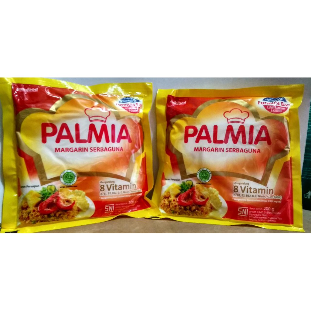 Palmia Butter 200gr Simas Margarin Buter Mentega Sachet Margarin Serbaguna Blend Murah Original