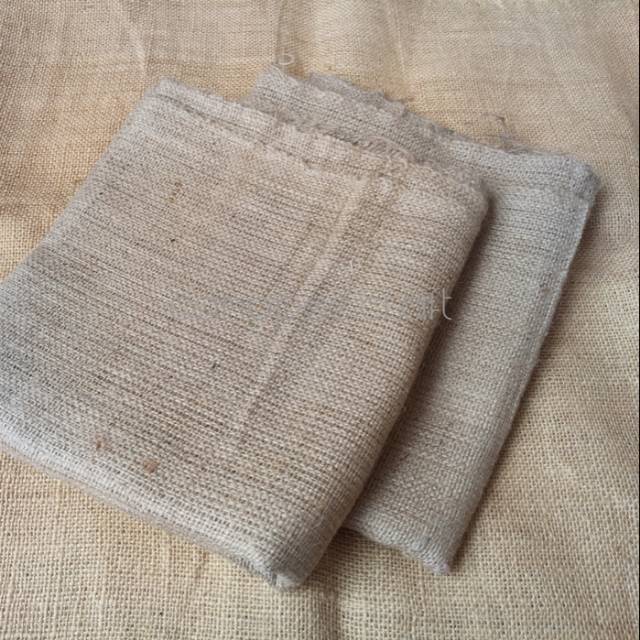 Kain Karung Goni Burlap Jute Natural Kain Rustic 45 x 50