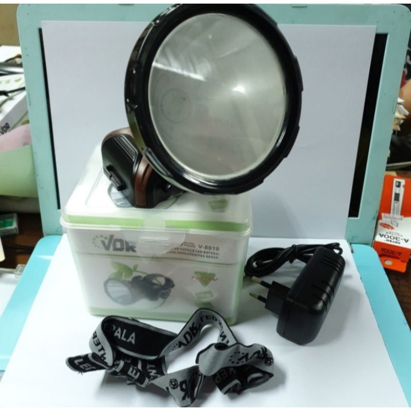 Lampu senter kepala VDR V-8010 10 Wat led Lampu senter terbaru