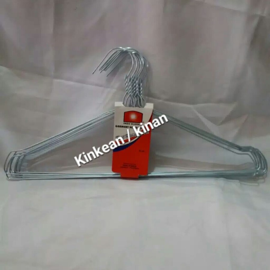 Hanger Kawat Polos / Gantungan Baju Isi 10