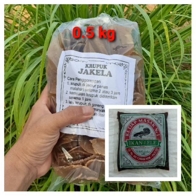 Kerupuk 0.5 kg  +  kecap cap ikan lele 340 ml / 500 gram ( JAKELA )
