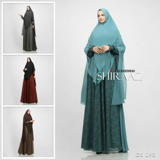 Ready set gamis syari shiraaz gs 093, Set gamis syari, Set gamis Ori, Shiraaz, Set gamis Murah,
