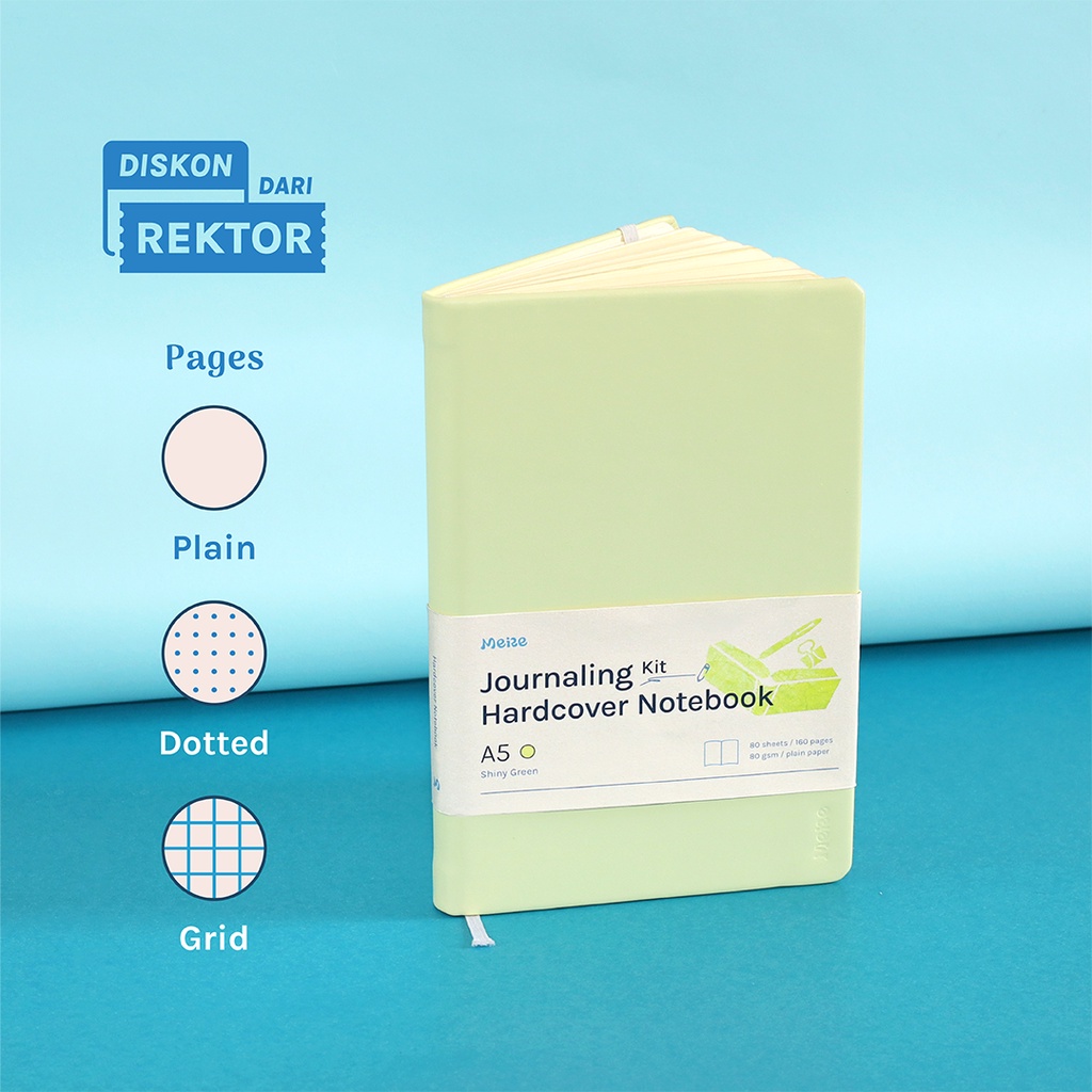 

Journal Note Book Hardcover A5 | Shiny Green - Plain Paper | Buku Catatan Polos - Jurnal - Diary - Agenda - Planner