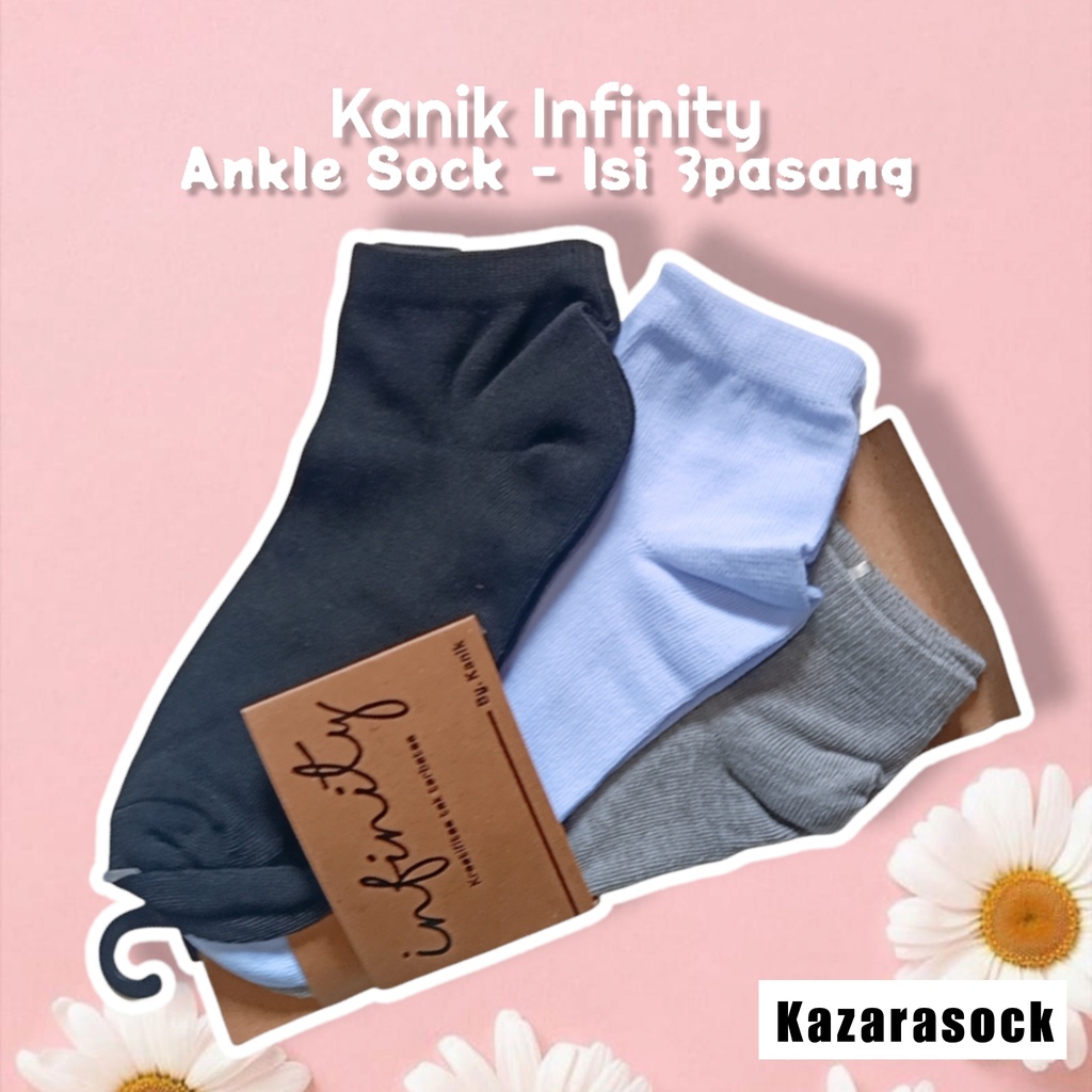 Kazarasock - Kaos Kaki Pendek Isi 3Pasang - Kanik Infinity