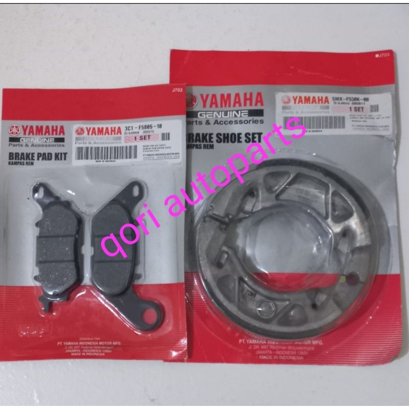 Kampas Rem Belakang + Kampas Rem Depan Mio Sporty Mio J Sou Mio GT Jupiter Mx