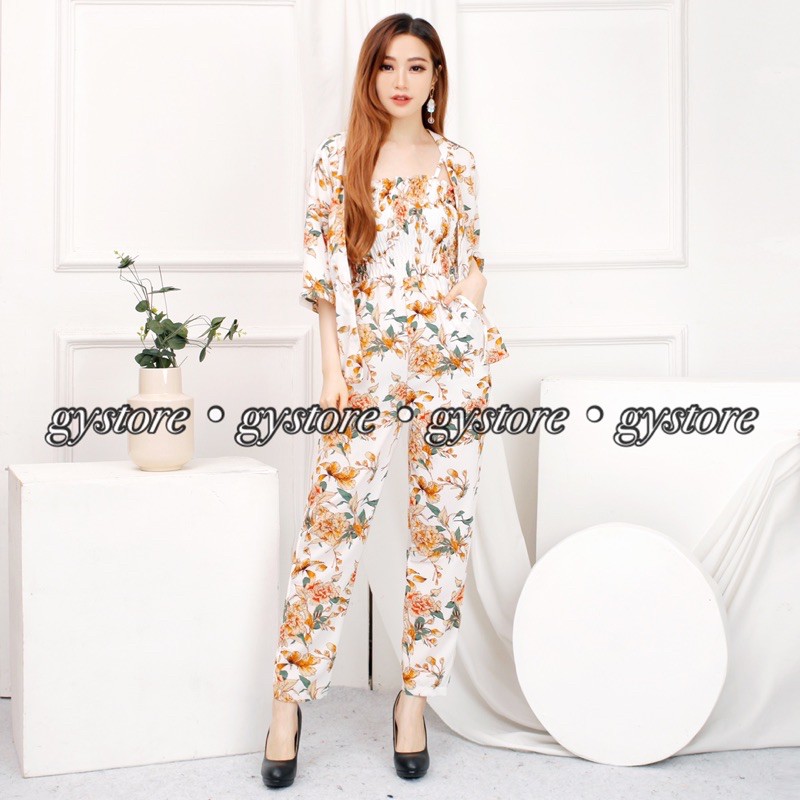 One Set Jumpsuit  2in1 Floral 105