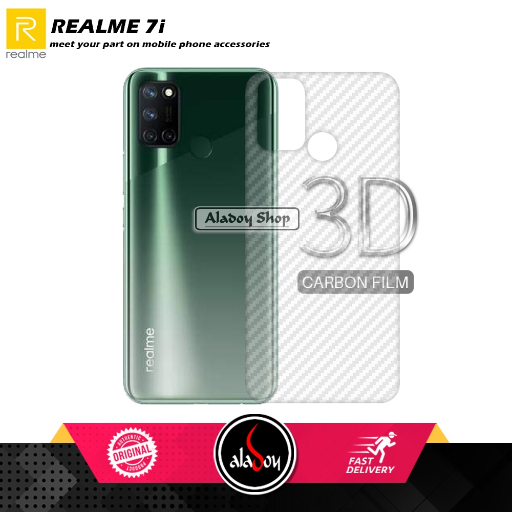 Case REALME 7i Armor Fusion Transparent Casing Free Skin Carbon 3D