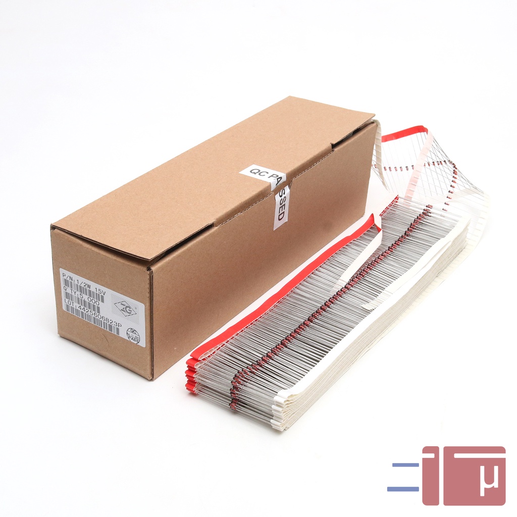 x10 Dioda Zener 15V 1/2W