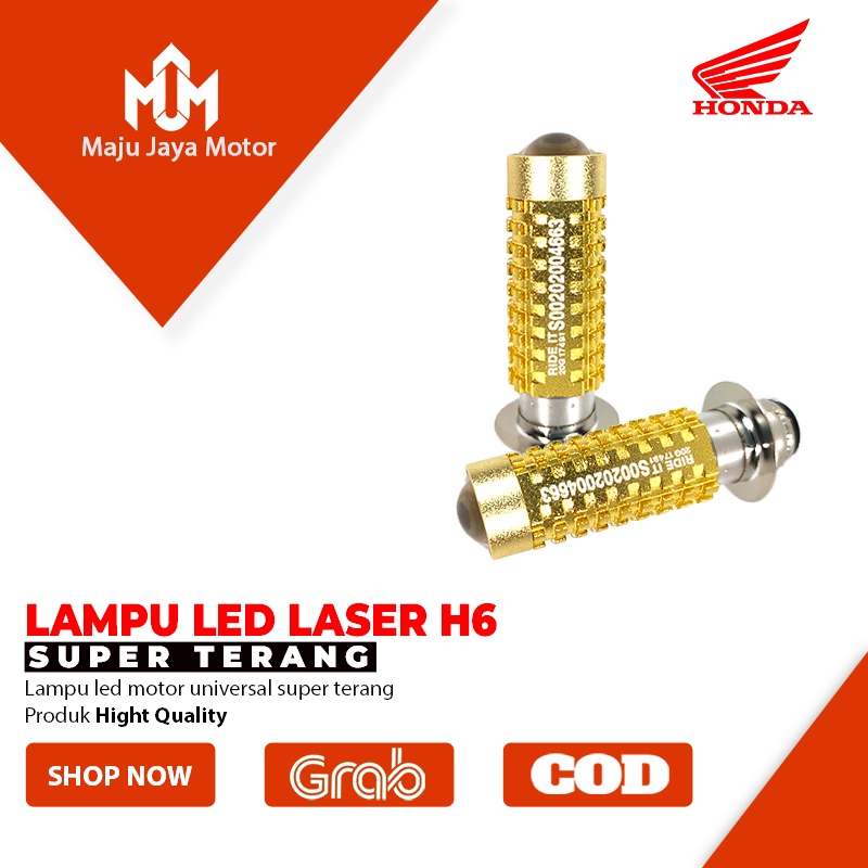 Bohlam Lampu Utama Depan Led Laser H6 Fokus Ac Dc Motor Bebek Matic Beat Street Karbu Fi Mio Vario 110 Supra X 125 Super Terang Putih