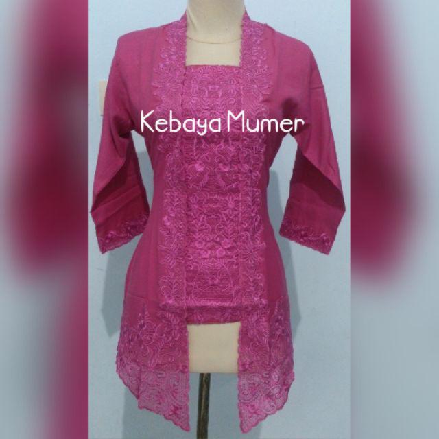 Kebaya Jadi Kutubaru Murah. Kebaya Kutu Baru. Kebaya Bordir. Kebaya Encim. Kebaya Kutubaru-Fb Pink Fanta 3/4
