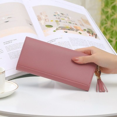 Dompet Panjang Wanita PU Dompet panjang Korea wanita Dompet kulit Murah Multifungsi COD Azgalery D10