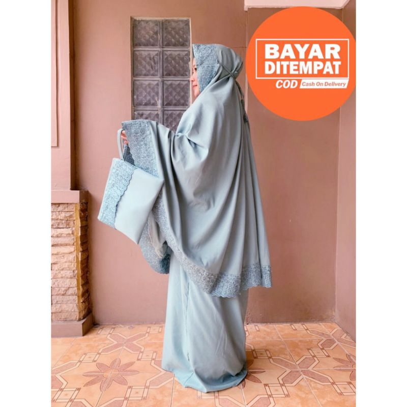 (BISA COD) MUKENA DEWASA FATIMAH KHADIJAH PREMIUM FREE TAS