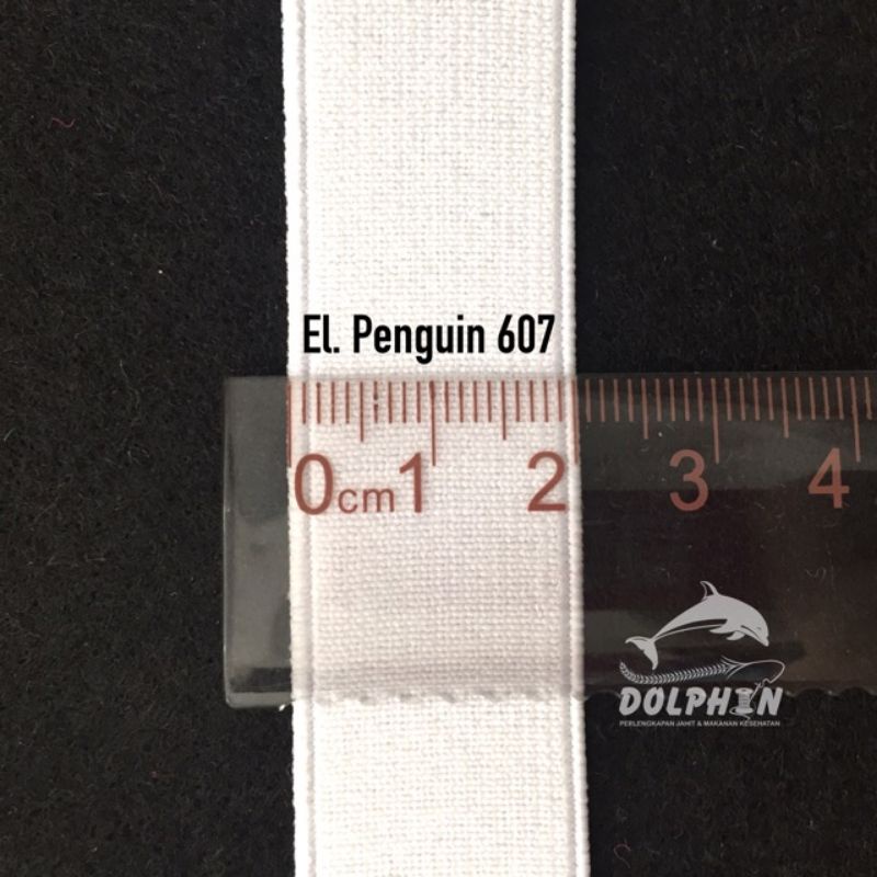 Elastik Penguin 2 cm ( 3/4&quot; ) kode 607 Karet Elastis karet kolor per roll