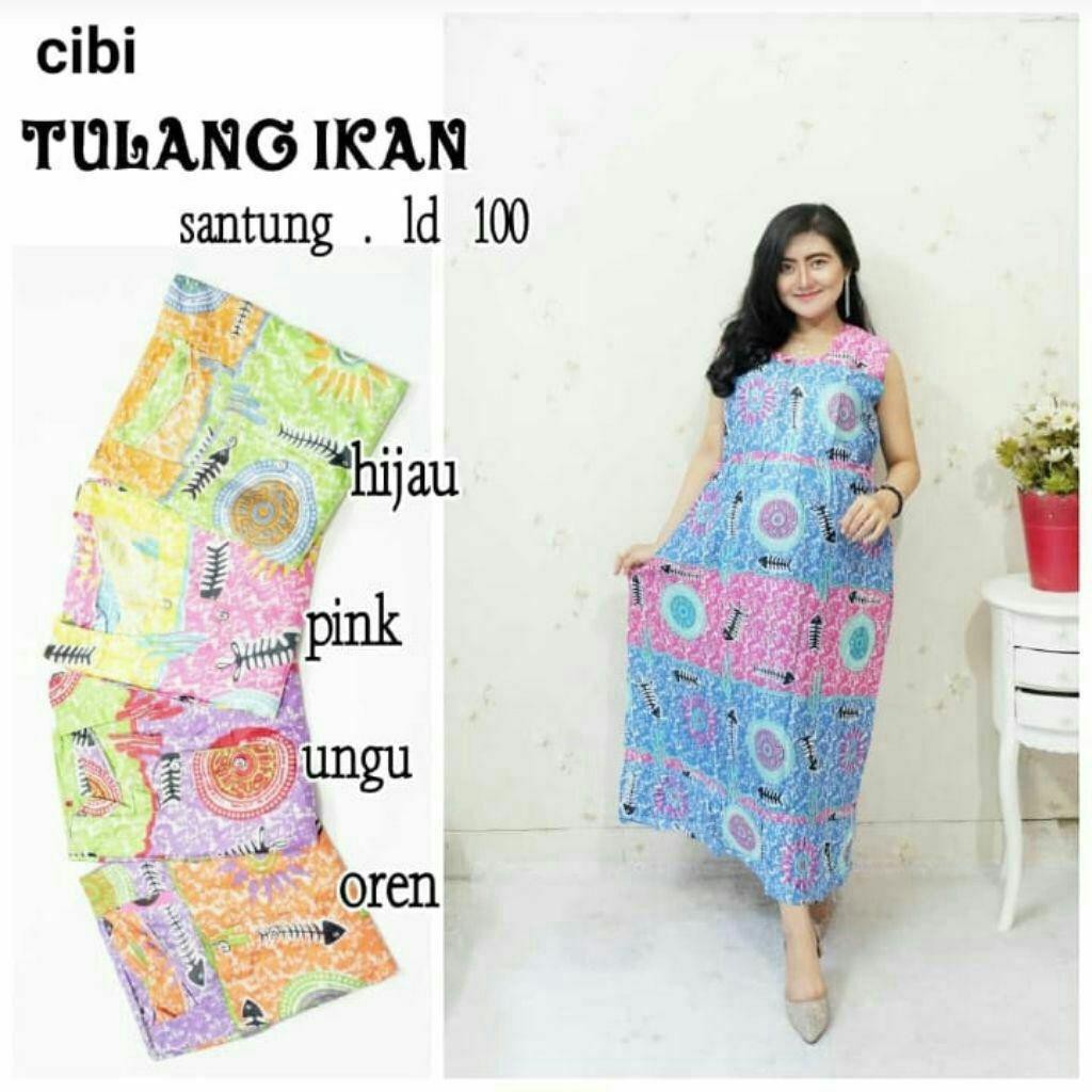 Dress Cibi Tulang Ikan Daster Batik Pekalongan Shopee  