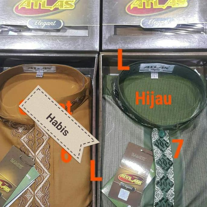 Baju Koko Atlas Elegant Lengan Panjang