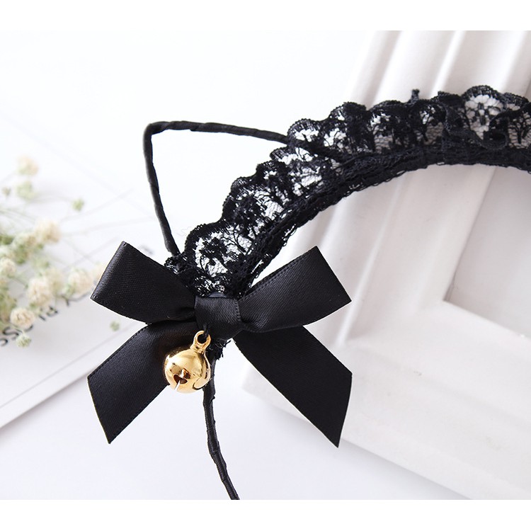 HBCG headband cat lace bando kuping kucing renda lingerie cute maid gothic