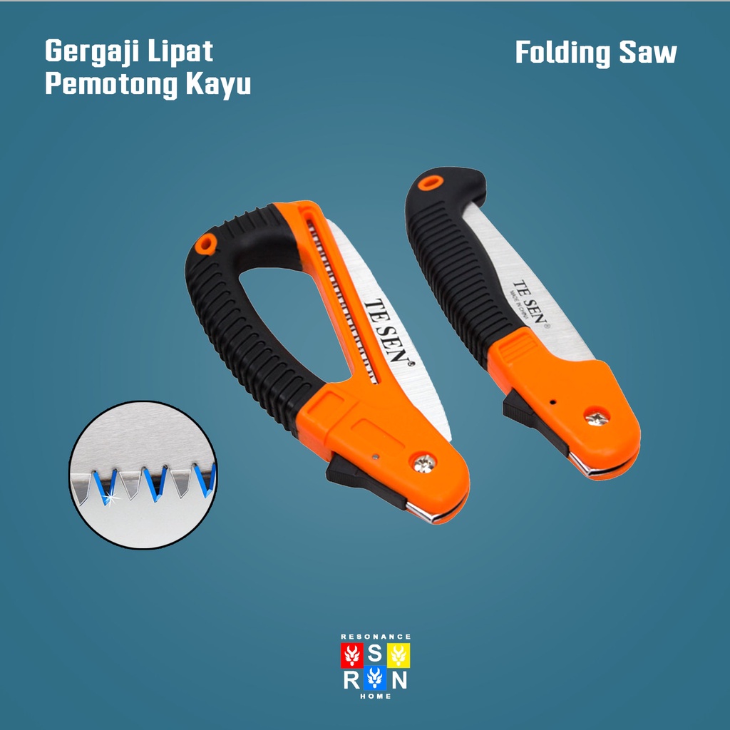 Gergaji Lipat Pemotong Dahan Kayu Pohon Tajam Folding Pruning Saw Resonance Home