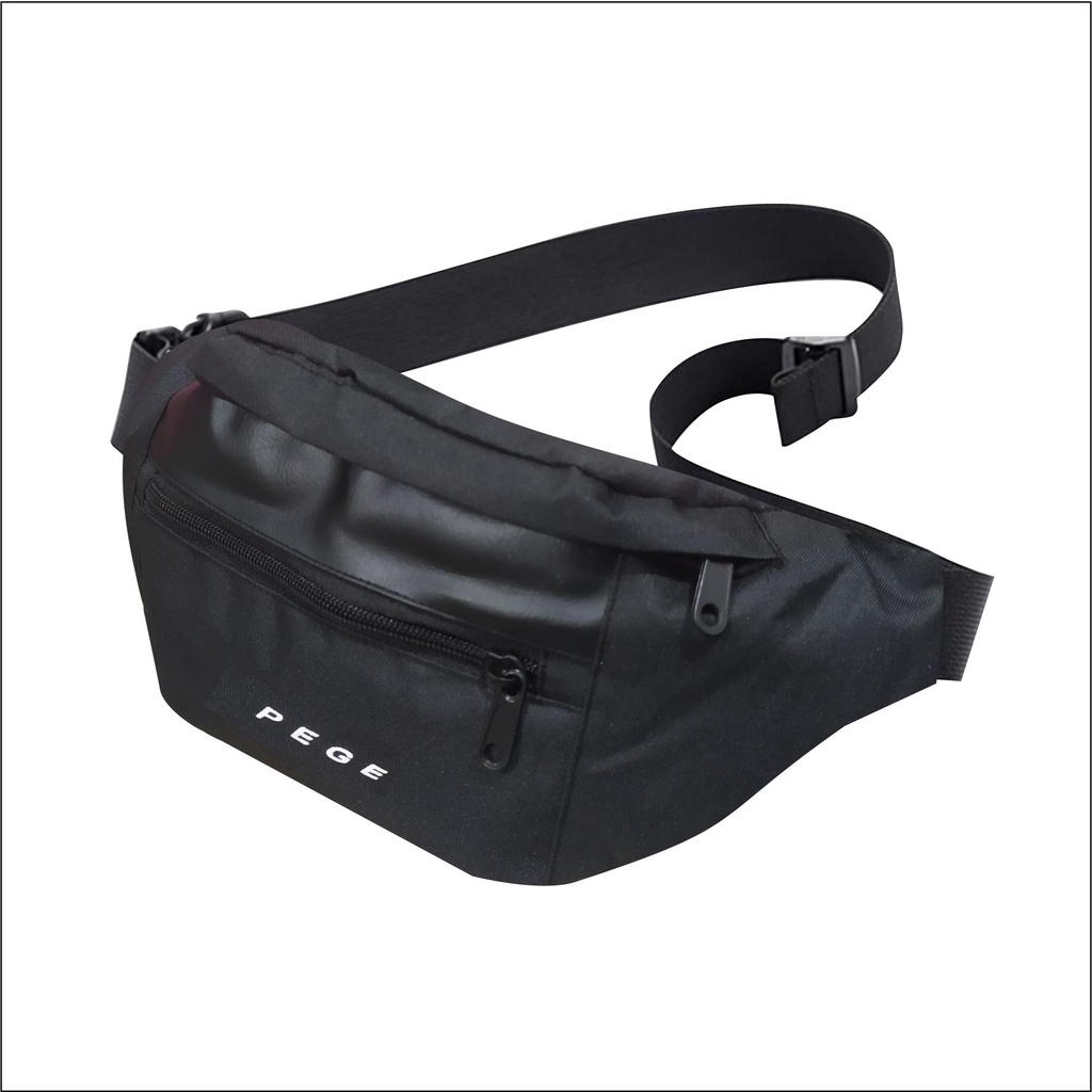Tas Pinggang Pria Waistbag Bisa Digunakan Untuk Selempang Motif Polos Simpel Kasual  - PG 8860