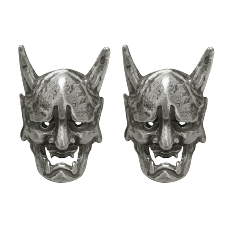 Fancyqube Anting Kasual Model Demon Warrior Gaya Gothic Punk Retro Untuk Pria Dan Wanita