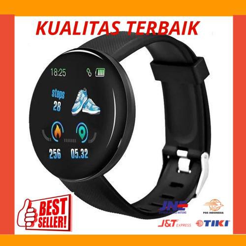 New Smartwatch D18 Smartband by Techwatch.id - Hitam
