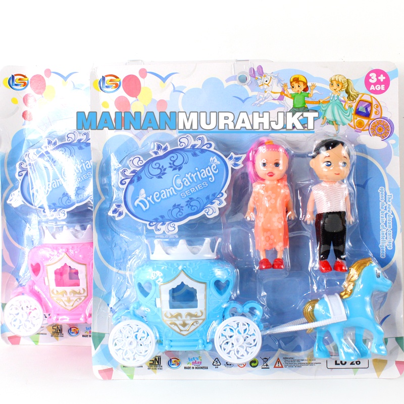 MAINANKEI MAINAN ANAK MURAH DREAM GARRIAGE LO26 MAINAN KERETA KUDA DAN BONEKA KERETA KENCANA