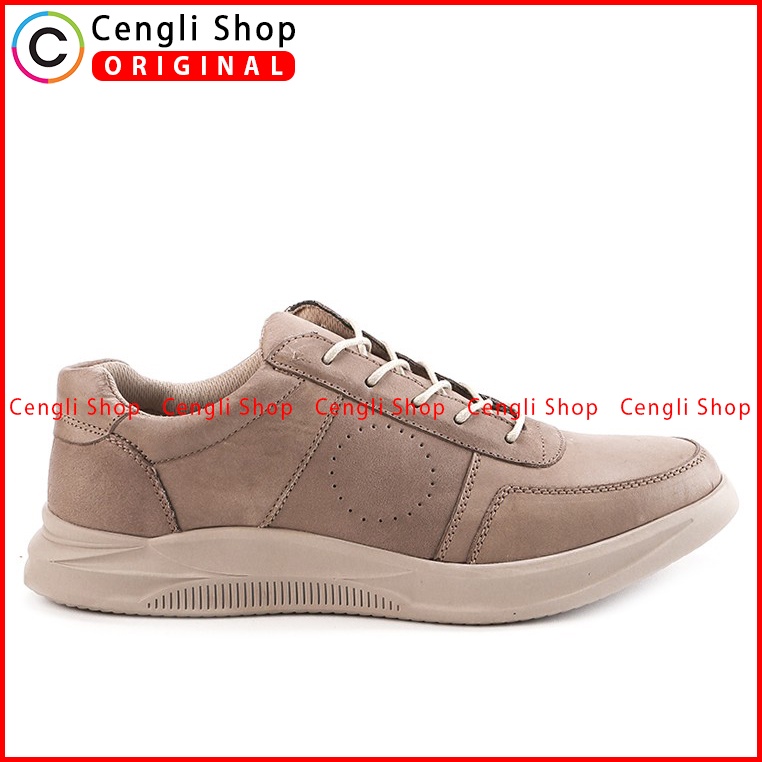 SEPATU SNEAKER JIM JOKER PRIA ORIGINAL CASUAL KULIT ASLI COKLAT JJ10