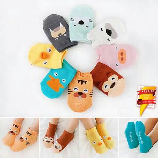 Kaos Kaki Anak Bayi Antislip Korea Karakter 3D Cute Animal