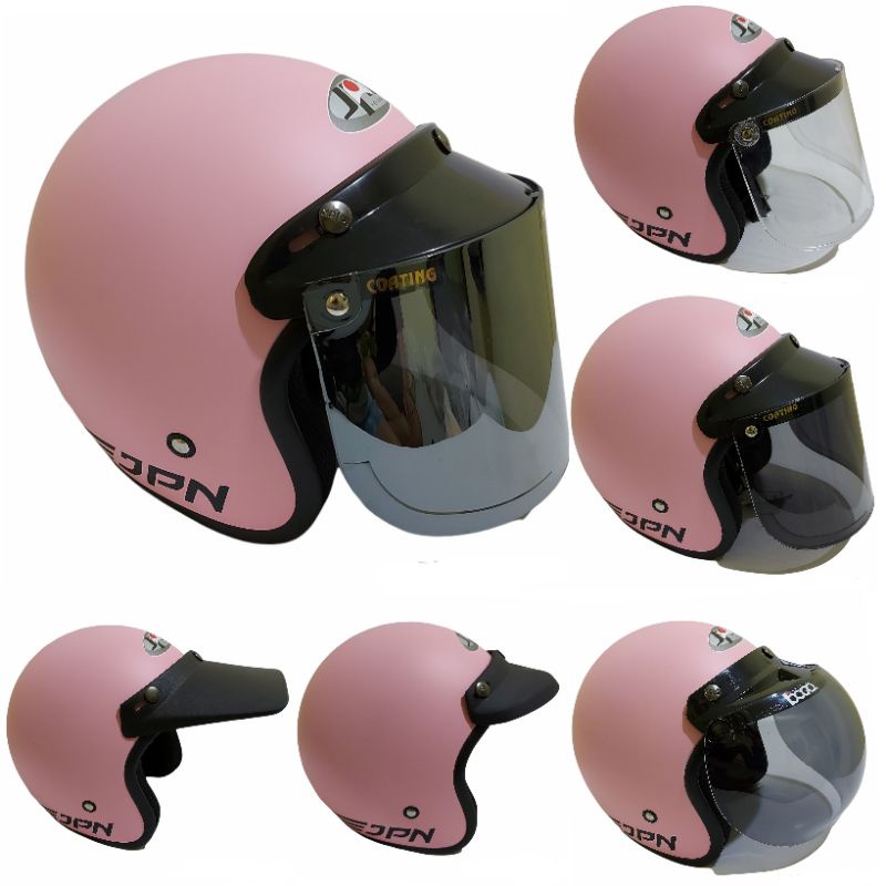 Helm Jpn Retro Pink Pastel Doff