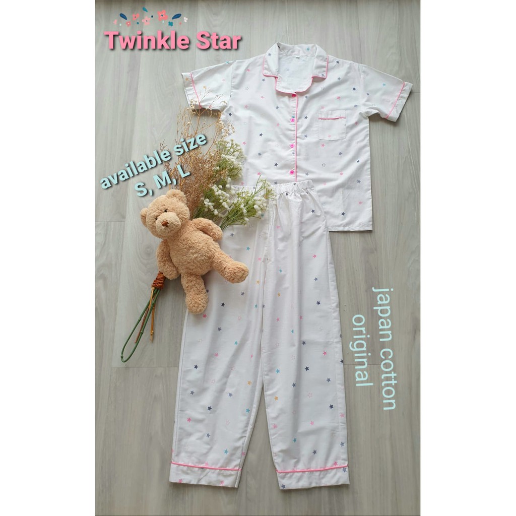 Baju Tidur Katun Jepang Premium Anak Perempuan Twinkle Star