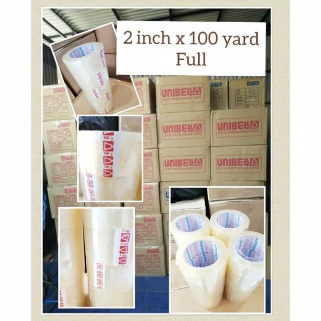 

Lakban Bening Satuan 48 mm x 100 yard Full x 45 mic Satuan Y1