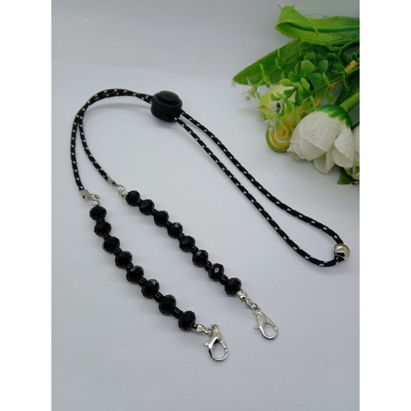 YASAFA Kalung masker murah kristal tali motif premium