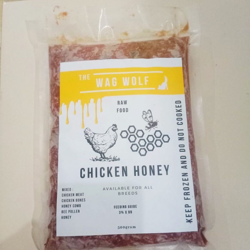 

The Wag Wolf - Raw Food Chicken Honey 500g untuk Anjing Kucing Dogfood Catfood Cat Kucing Daging Ayam Giling