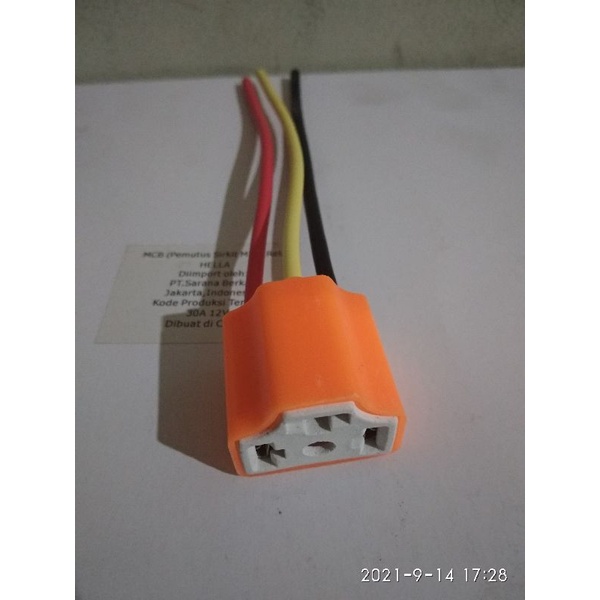 SOKET H4 LAMPU DEPAN MOBIL/ SOKET SEAL BEAM KERAMIK