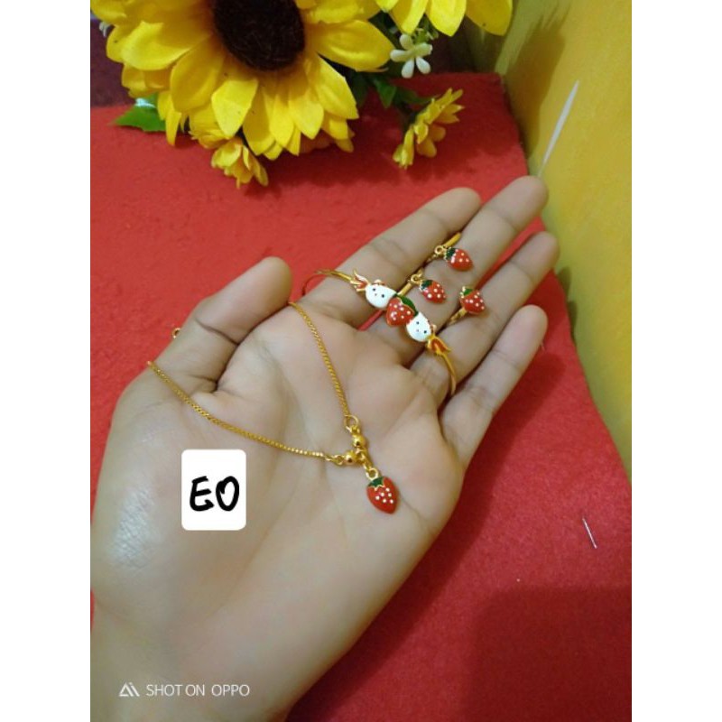 perhiasan anak set xuping emas sepuhan