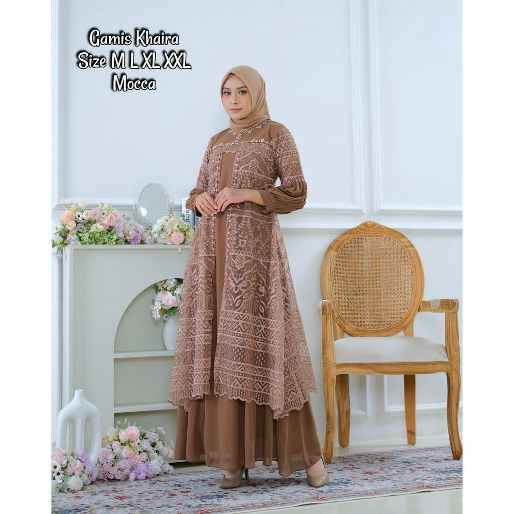 KHAIRA DRESS / KEBAYA SERAGAMAN //GAMIS PESTA DAN KONDANGAN TERBARU//GAMIS BROKAT