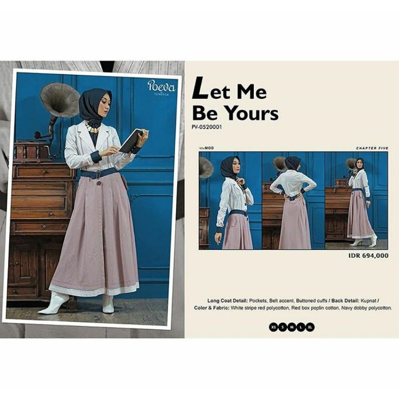 LONG COAT LET ME BE YOURS by POEVA COAT WANITA MODERN CANTIK IBUINDUNG