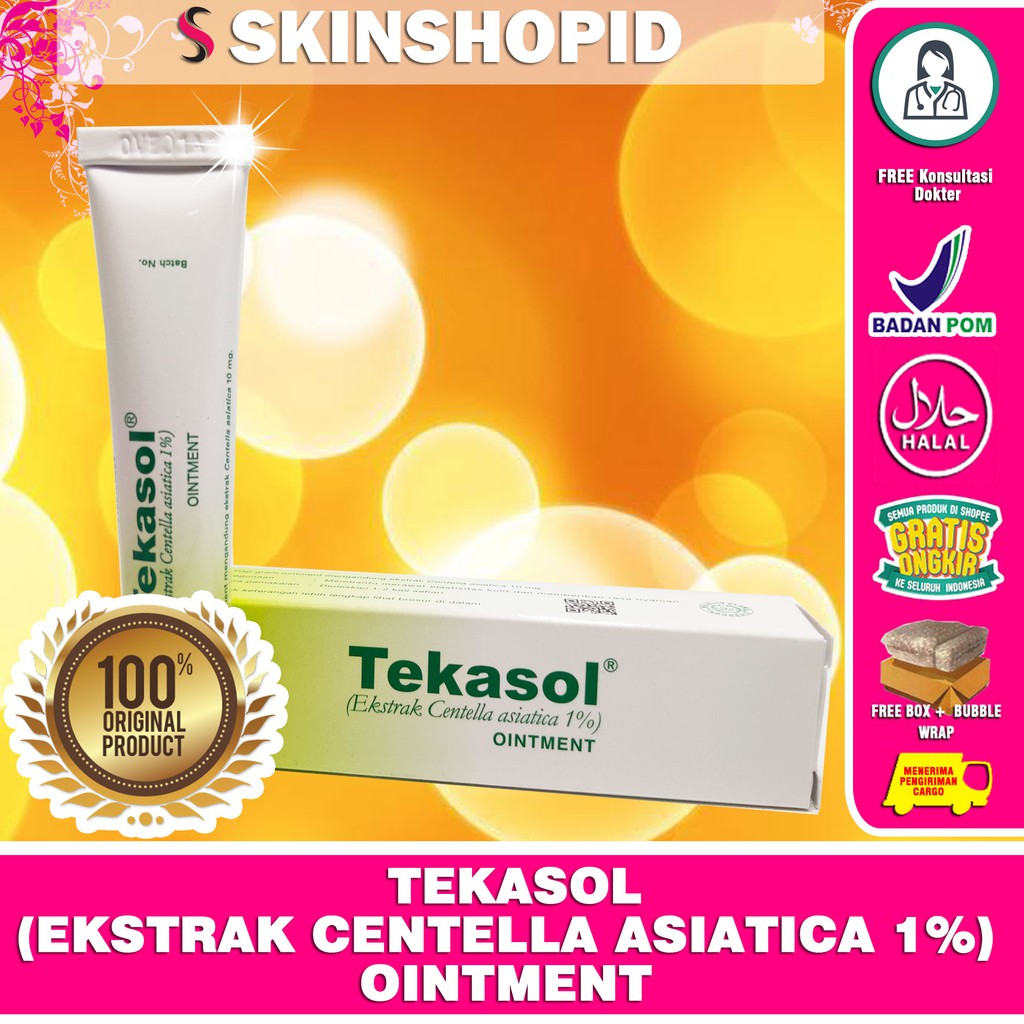 Tekasol ( Krim Bekas luka / Keloid / Scar, Ekstrak Centella Asiatica 1%) Ointment 10gr Original BPOM