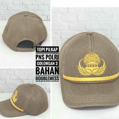 topi pilkap pns polri golongan 3