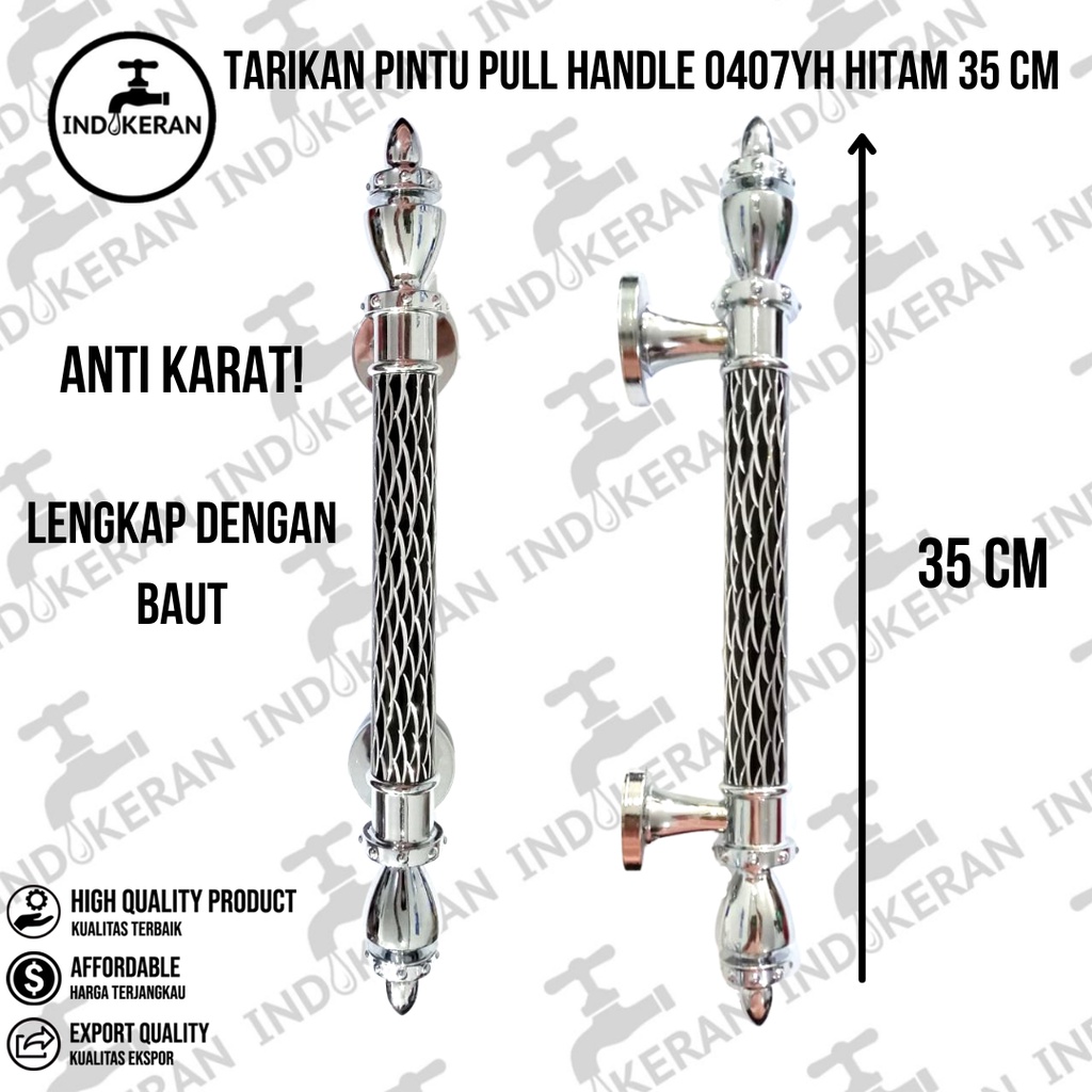 INDOKERAN - Tarikan Pintu Pull Handle 0407YH HITAM 35 CM