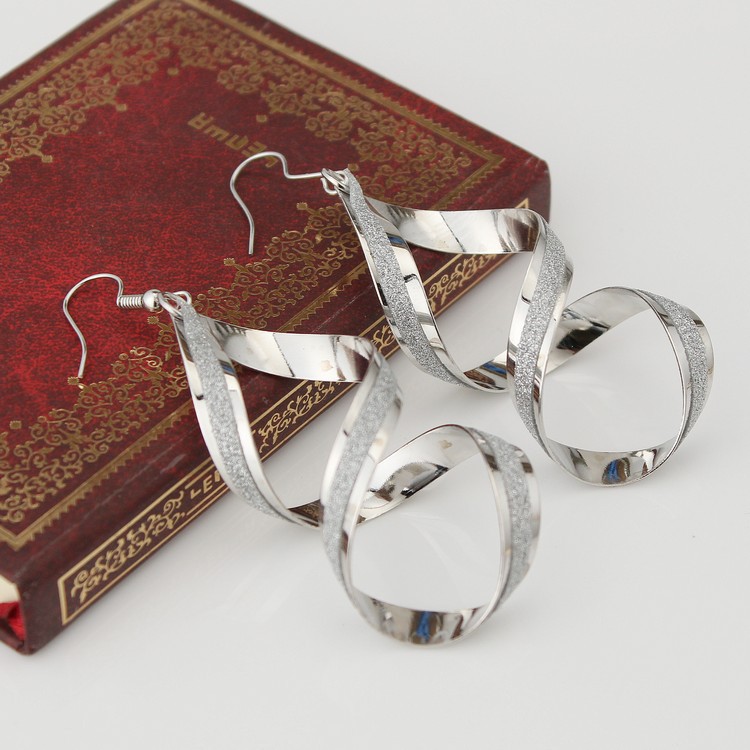 anting anting silver spiral giwang wanita
