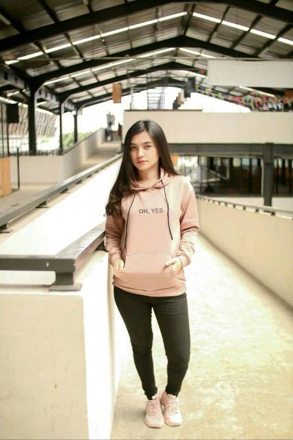 JAYA.Co Swetar Hoodie OH YES fit L - XL 13 warna