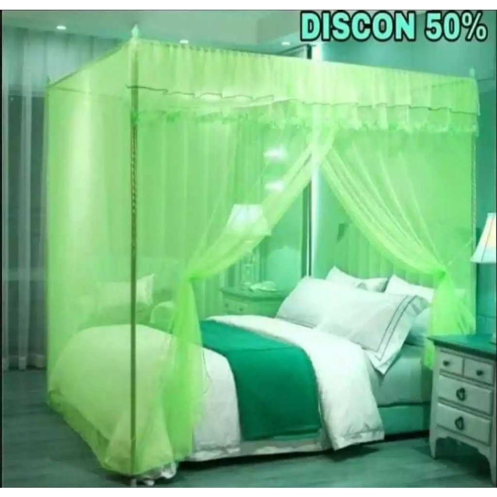 (PROMO) KELAMBU KOTAK GANTUNG POLOS UKURAN 180x200 cm / KELAMBU KASUR ANTI NYAMUK