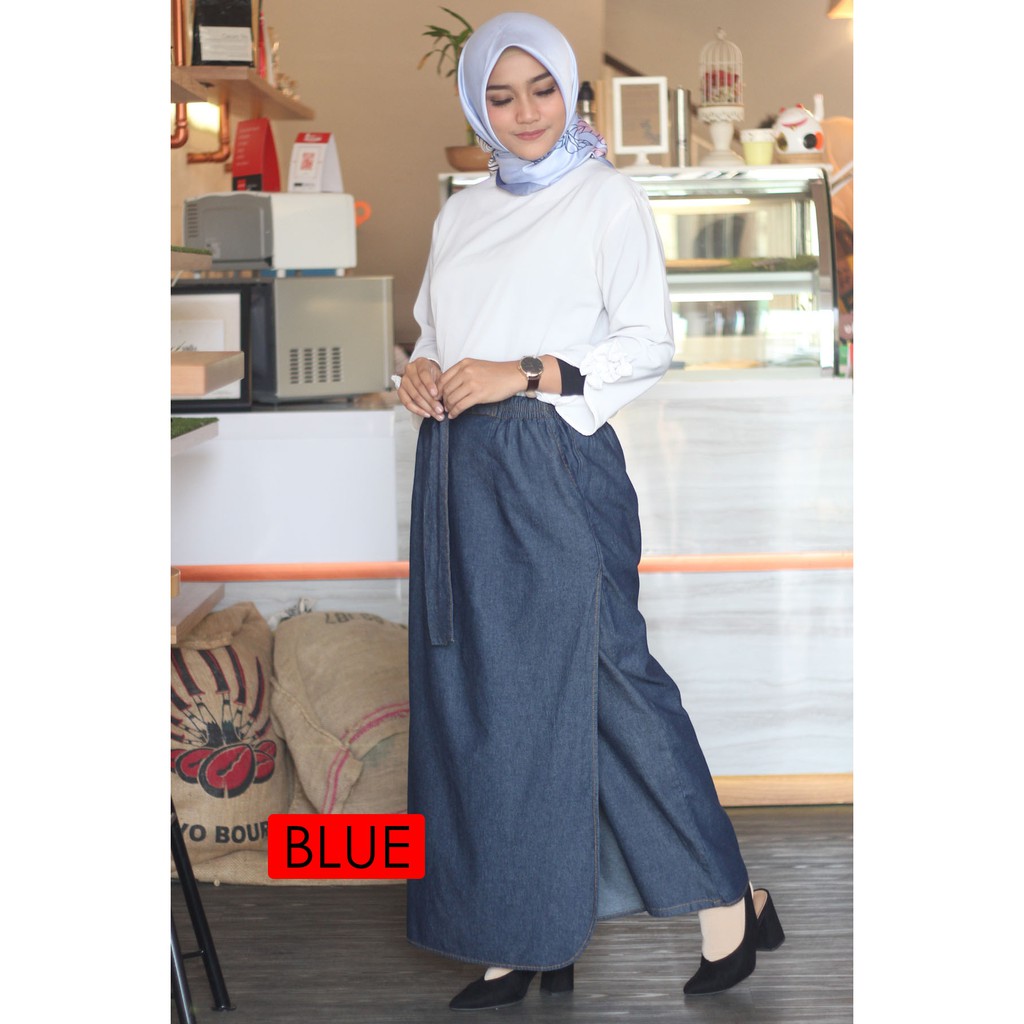 GRATIS ONGKIR - Rok Celana Jeans - Rocella Bahan Denim - Rok Celana Jeans - Rok Bahan Denim Jeans