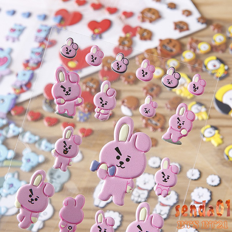 Grosir - 460 Sticker 3D Karakter KPOP Korea  / Tempelan Sticker Cartoon / Stiker Dekorasi