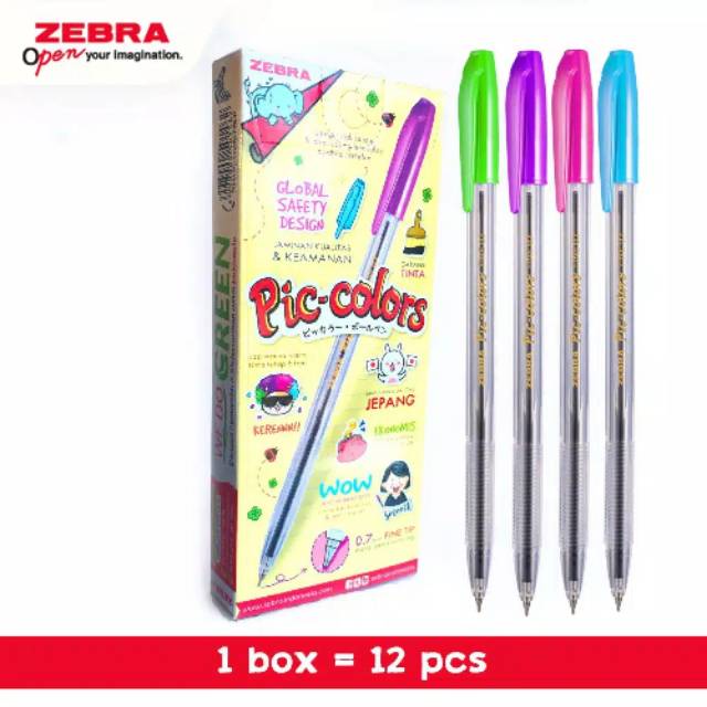 

Zebra Picclours 07 mm 1 lusin (tinta hitam)