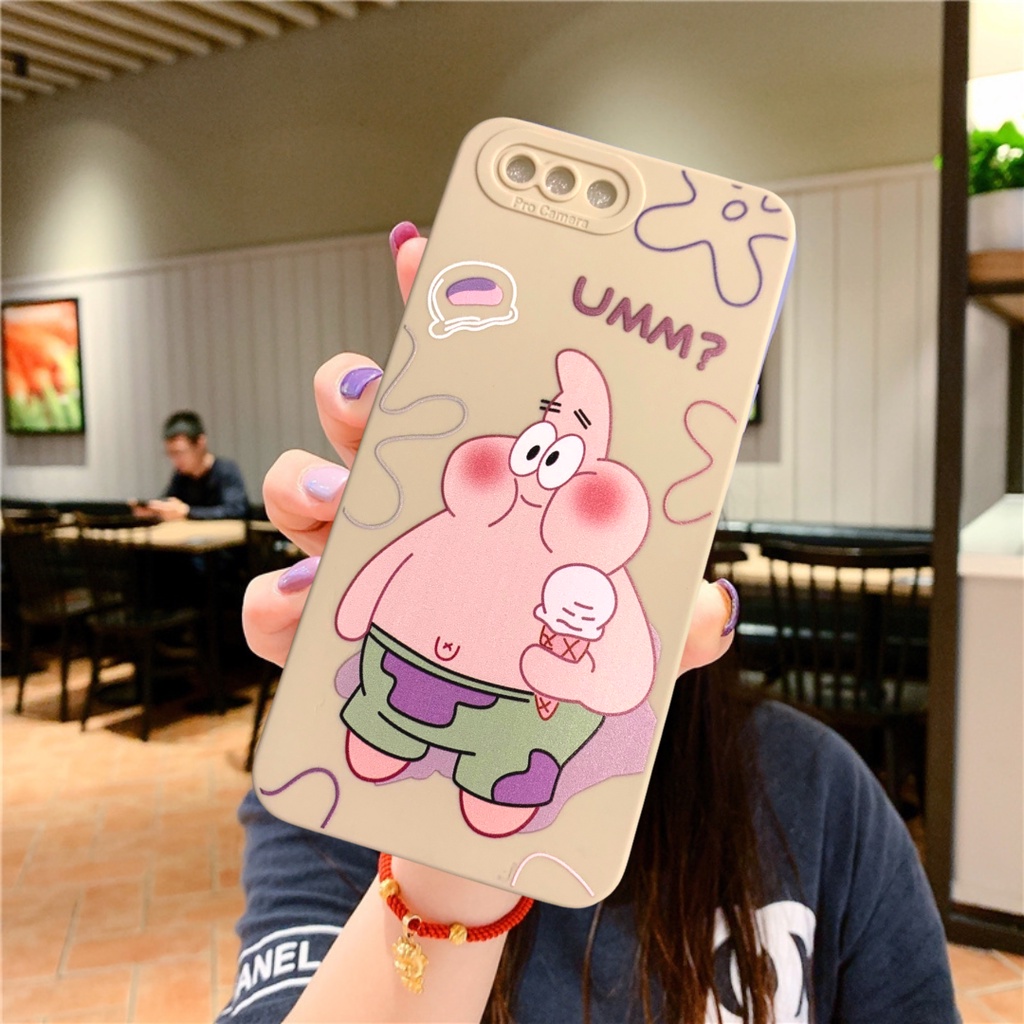 Spongebob Patrick Pro Soft Case Oppo A76 A96 A54 A55 A15 A15s A3s Reno 5 Reno 6 Reno 7 4G A16 A5s A7 A12 A11k A74 A95 A5 A9 2020 C31 C35